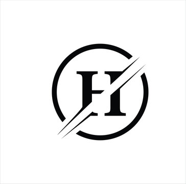 H letter logo design on white background.