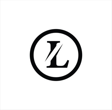 L letter logo design on black background.