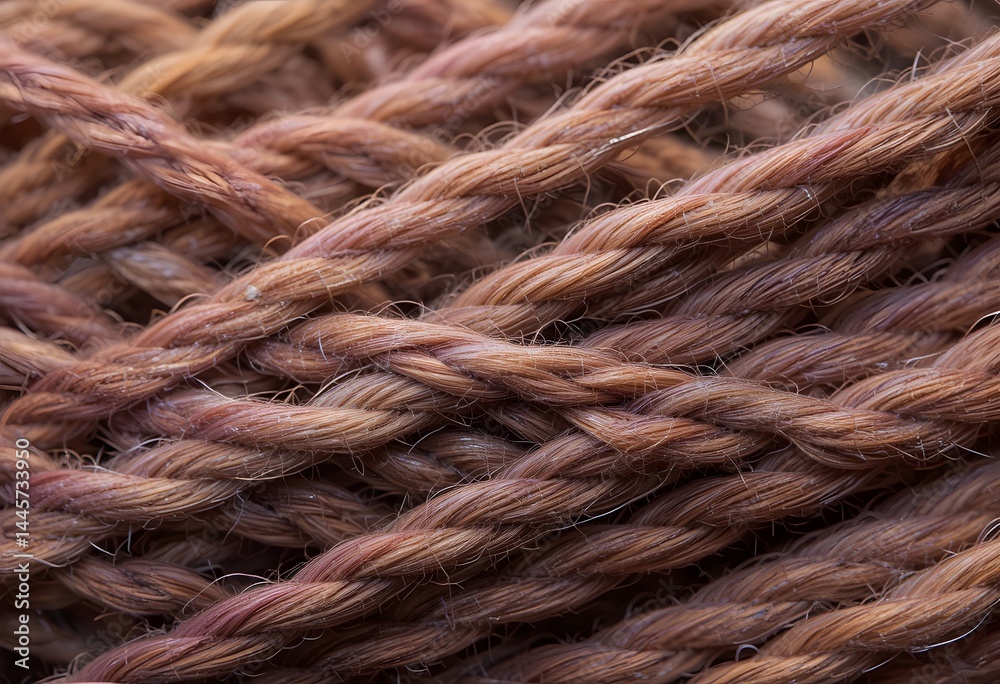 Leinwandbilder Close Up Of Sewing Thread Texture, Revealing Intricate Twisted Fibers. Subtle Color Variations Add Depth And Visual Interest. Perfect For Craft And Textile Design Projects. A Macro View.