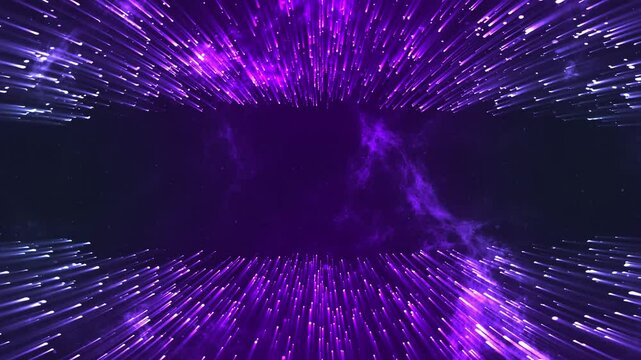 Purple Particles Rays Animation Background
