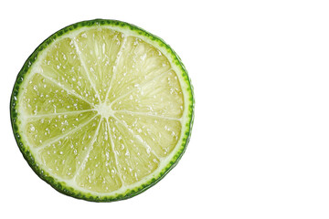 Juicy lime wedge vibrant green citrus refreshing summer image bright light close up shot