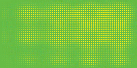 Dots halftone green color pattern gradient texture with technology digital background. Dots pop art comics with nature graphic design.