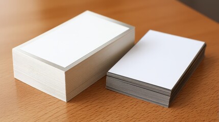 Modern business cards, professional networking and identity on display