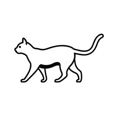 Obraz premium cat face silhouette vector icon minimal cute 143