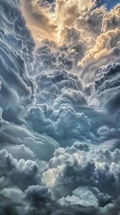 vertically angle view looking up at towering clouds building Low
