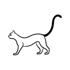 cat face silhouette vector icon minimal cute 126