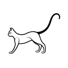 cat face silhouette vector icon minimal cute 133