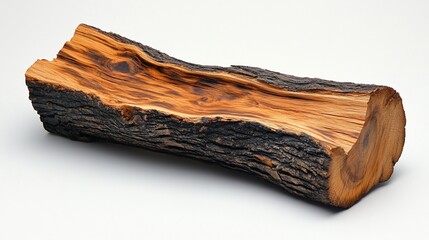 Striated Wood Log: Rustic Texture and Natural Beauty
