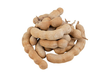 tamarind isolated on white background full depth of field