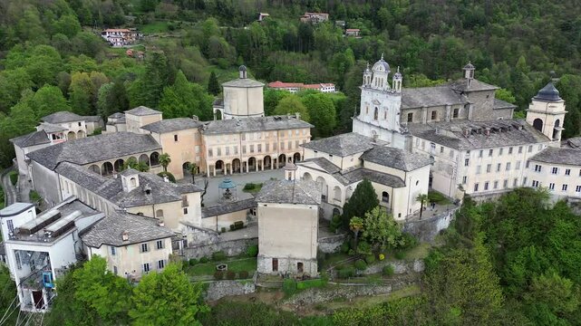Aerial view of the Sacro Monte of Varallo Sesia