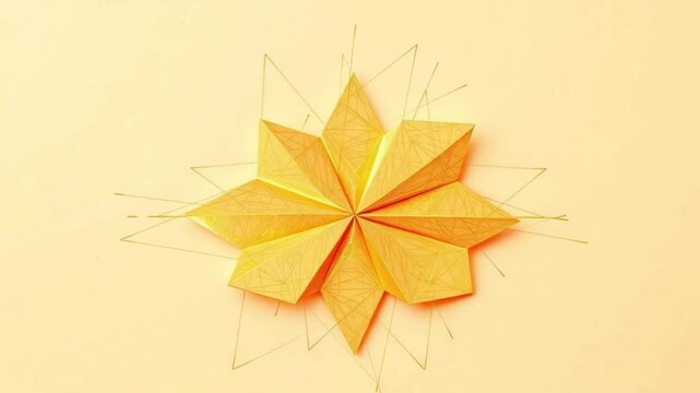 Handmade origami star design