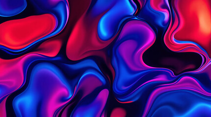 Obraz premium Abstract Fluidic Swirls: Vibrant abstract composition featuring fluid, swirling shapes in dynamic motion. It is an interplay of colors and form. Capturing artistic expression.