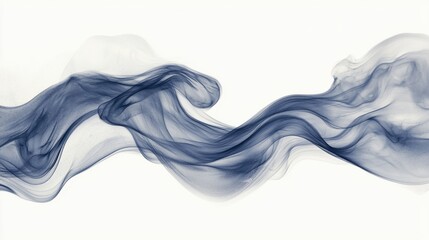 Elegant flowing smoke wisps with smooth curves and gentle waves in soft grayscale tones ideal for abstract design backgrounds and artistic projects