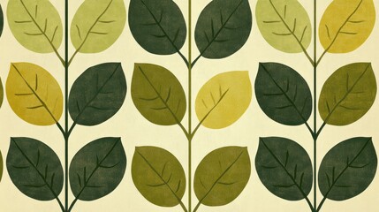 Pattern of stylized leaves