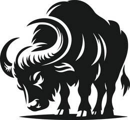 Buffalo silhouette vector