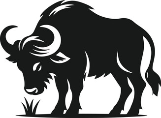 Buffalo silhouette vector