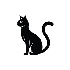 Fototapeta premium Vector Cat Face Outline Minimal Art