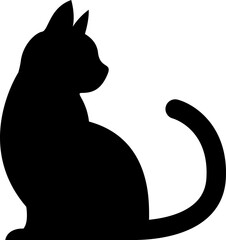Cat silhouette, icon, shape, design