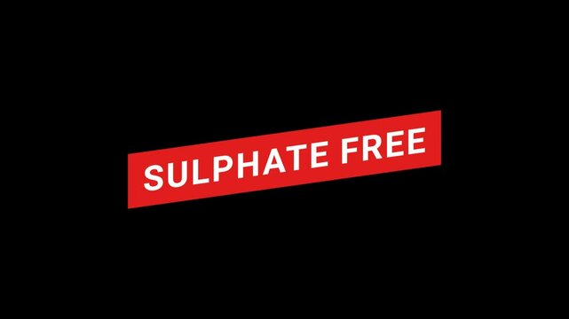 Sulphate free Red Banner Animation