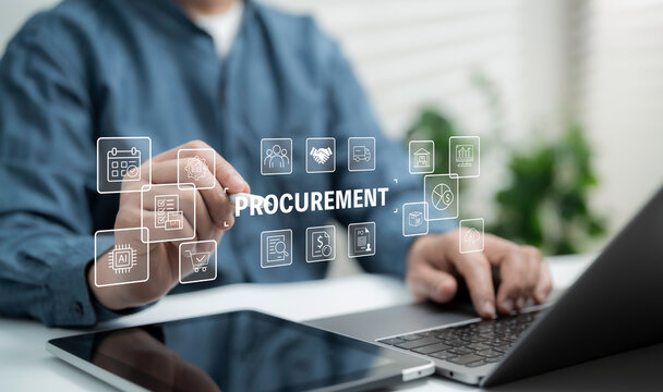 Procurement Technology with Business Icons