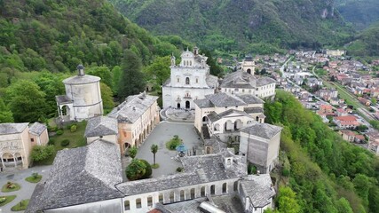 Aerial view of the Sacro Monte of Varallo Sesia
