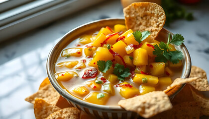 Fresh Mango Salsa with Tortilla Chips