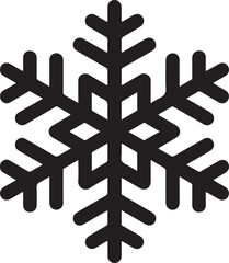 Snowflakes icons set. Vector drawing. Isolated object on a white background. Isolate.