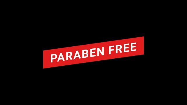 Paraben free Red Banner Animation