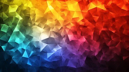 Obraz premium Abstract Rainbow Low Poly Geometric Background