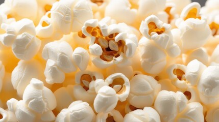 A close-up of popcorn kernels arranged neatly, ready to be popped in a kitchen environment.