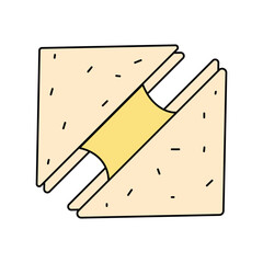 cheese lineal color line icon with white background vector stock illustration