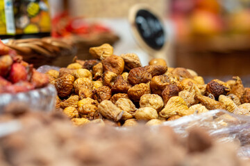 Dried dates at the market in Funchal.