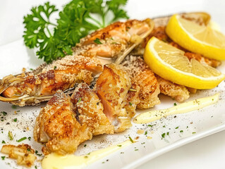 Baked fish with lemon and herbs