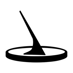 Monochromatic Sundial Illustration Depicting the Passage of Time in Black and White