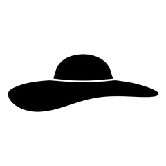 Elegant black sun hat with wide brim, a symbol of sun protection