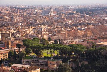 Fototapeta premium Rome city, Italy seen from above