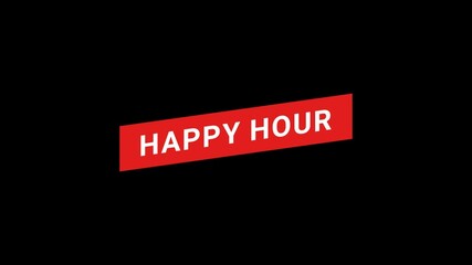Happy hour Red Banner Animation