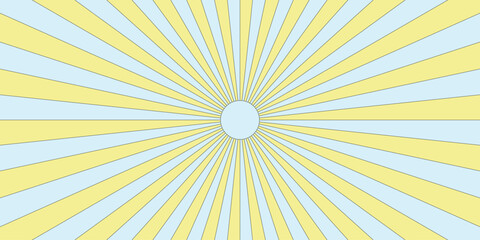 Abstract background with rays retro starburst. Funky ray elements, circle motifs, reminiscent of circus themes Minimal sunrise radiate striped geometric circus light sunburst ray vector backdrop .
