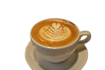 Exquisite latte art a creamy heart design in a warm inviting cup perfect coffee moment cafe vibes