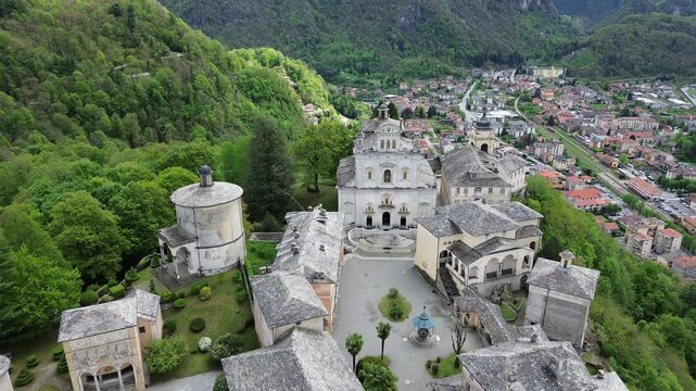 Aerial view of the Sacro Monte of Varallo Sesia