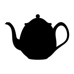 Ceramic Teapot and Cup Set Isolated on White Background