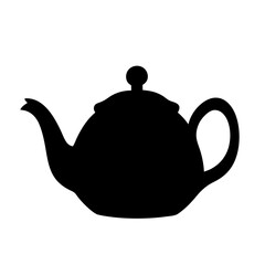 Ceramic Teapot and Cup Set Isolated on White Background