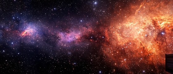 Stunning immersive HDRI space panorama featuring vibrant nebulae.