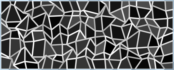 Polygonal Harmony and Contrast, A striking abstract depiction of interwoven geometric elements.