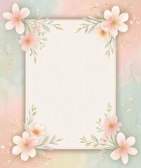 Fototapeta premium Beautiful Greeting Card With Flowers