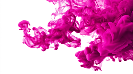 splash of vibrant purple ink  isolated on white transparent background