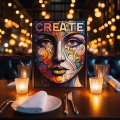  Inspirational Typography Decorative Portrait - Stylized Face Graphic Art
