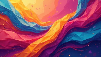 Geometric shapes, abstract lines, vibrant colors, background, repeat pattern, geometric