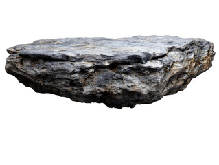 Fototapeta premium Isolated gray rock formation. Rough texture, rocky surface, and natural, earthy tones. Detailed geological element