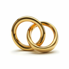Elegant Golden Wedding Rings Intertwined for Romantic Symbolism